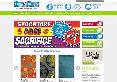 Rugs A Million - NBM Ecommerce Web Design